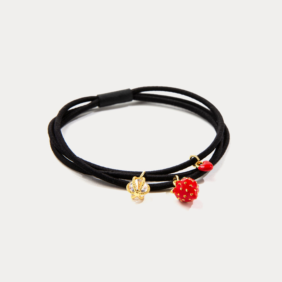 Strawberry Black Hair Rope