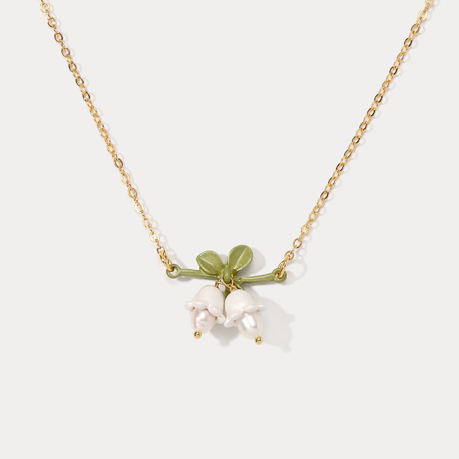 Lily Of The Valley Enamel Necklace