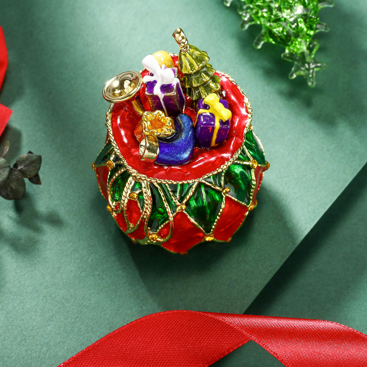 Selenichast Christmas Lucky Bag Jewelry Box