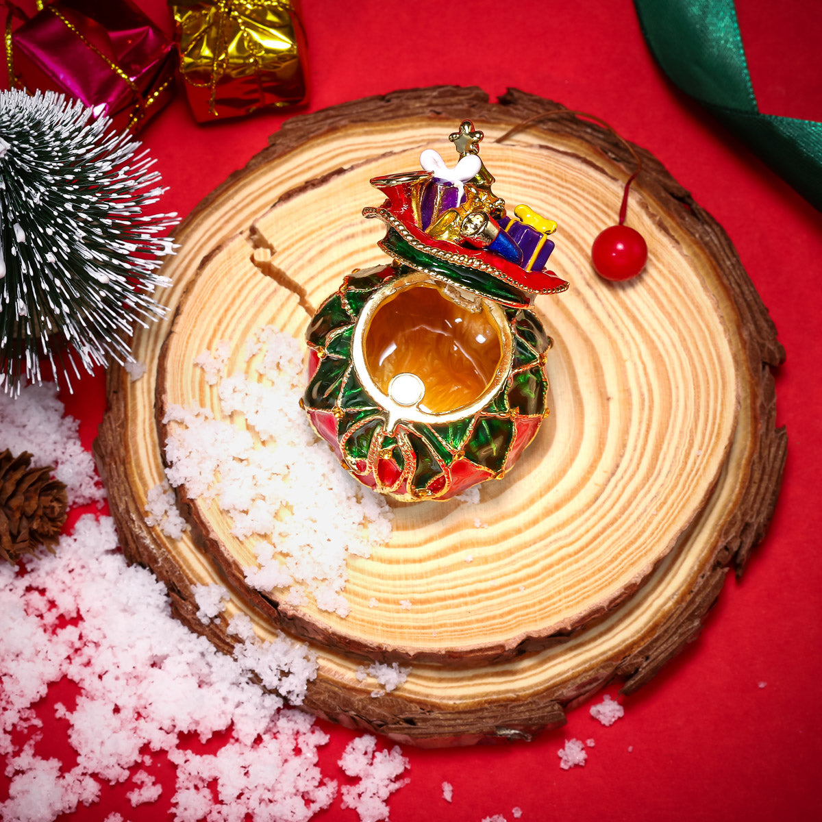 Selenichast Christmas Lucky Bag Jewelry Box