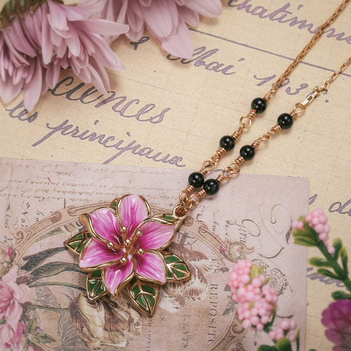 gold bellflower necklace