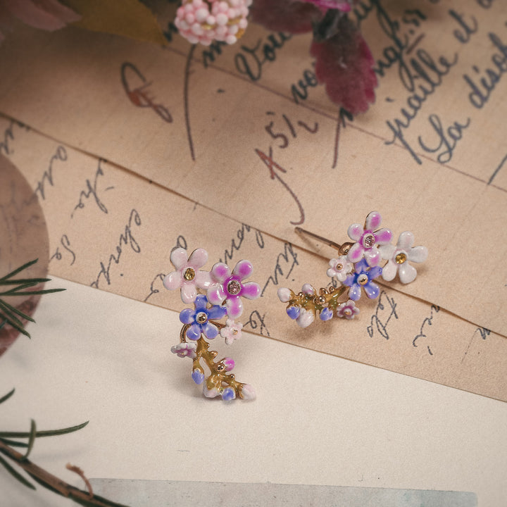 Selenichast forget me not flowers stud earrings