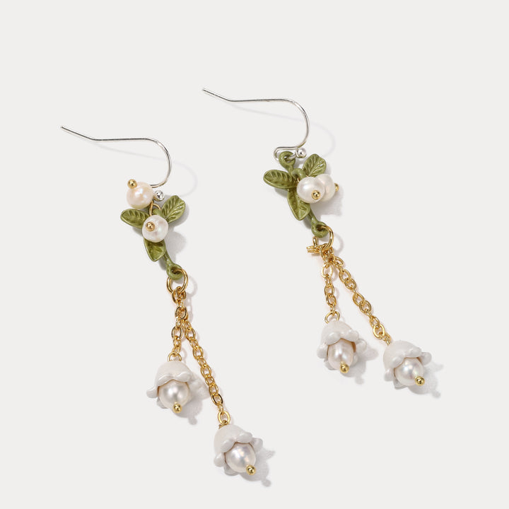 Lily Of The Valley Tassel Earrings Jewelry Gift for Friend