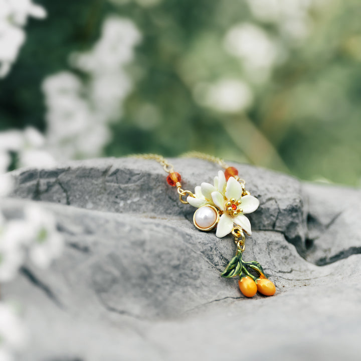 gold orange blossom necklace