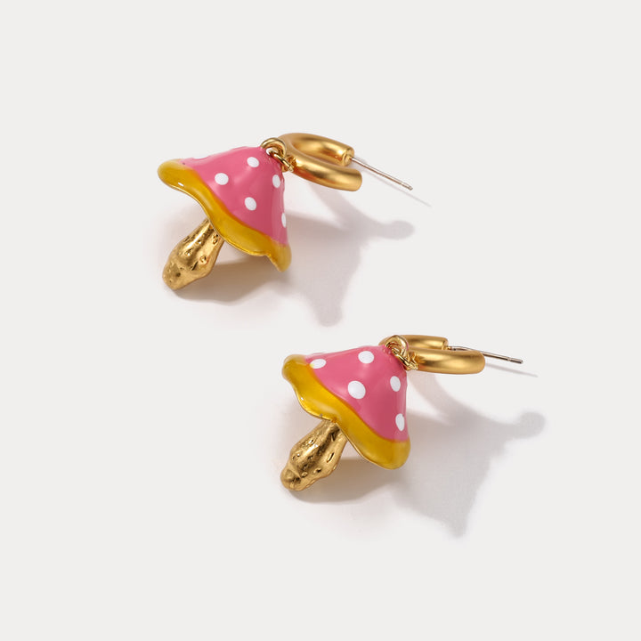 Mushroom Earrings for Girls