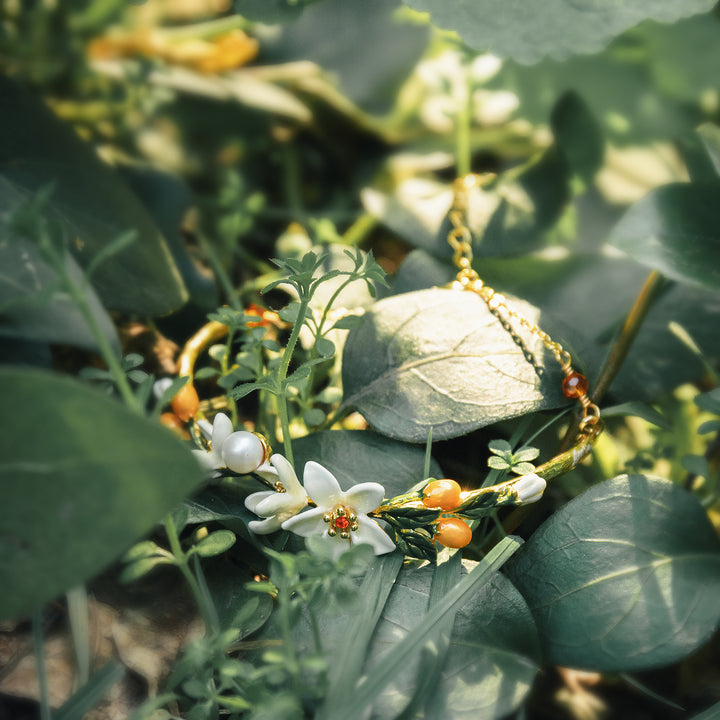 orange blossom gold bracelet