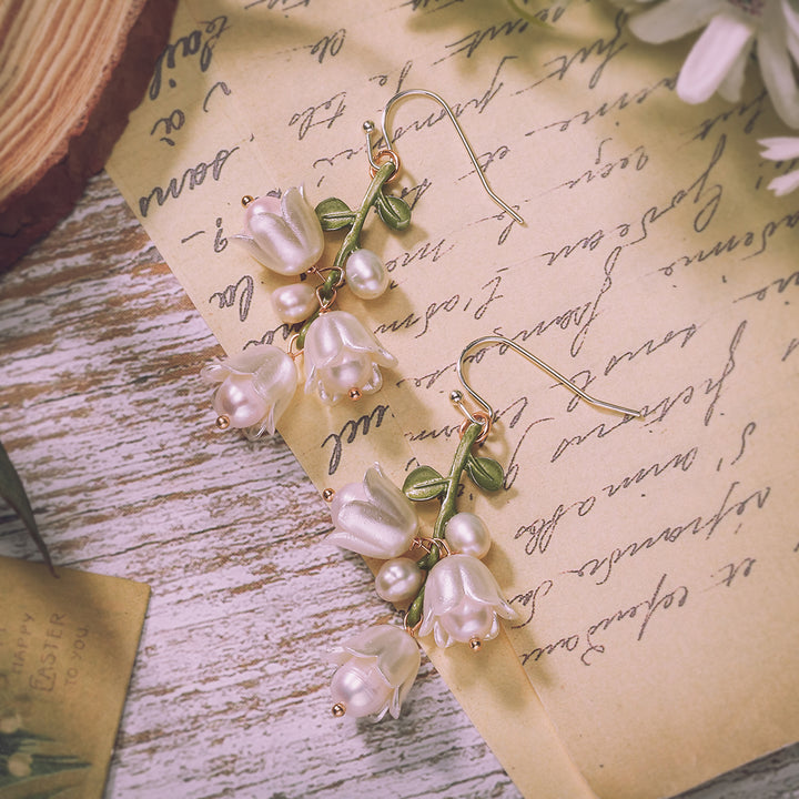 Lily Of The Valley Freshwater Pearl Earrings