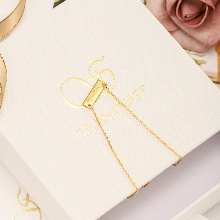 Custom Letter Tag Gold Chain Necklace