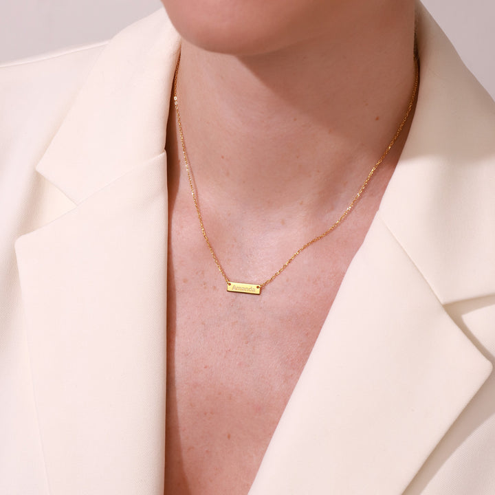 Vintage Custom Letter Tag Chain Necklace for Women
