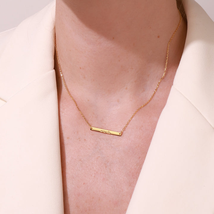 Custom Name Tag Gold Chain Necklace