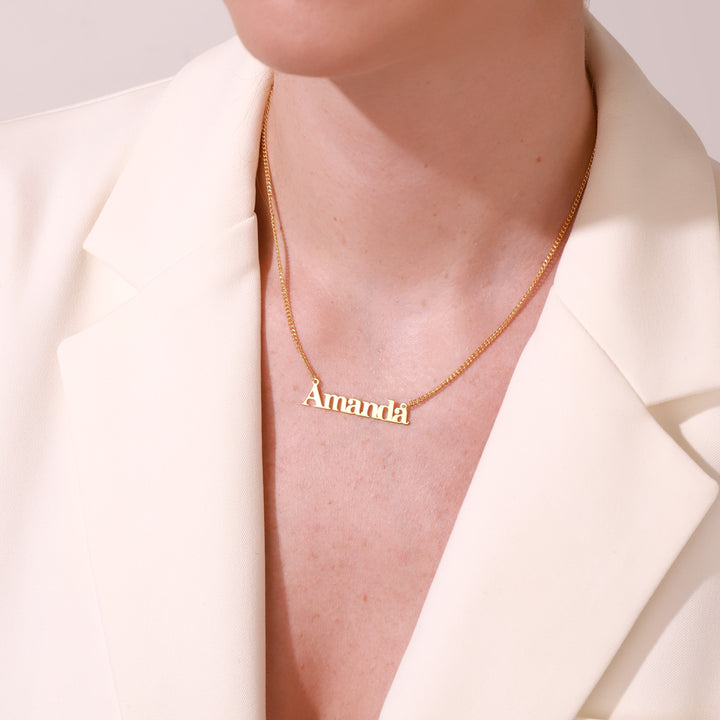 Elephant Name Minimal Necklace