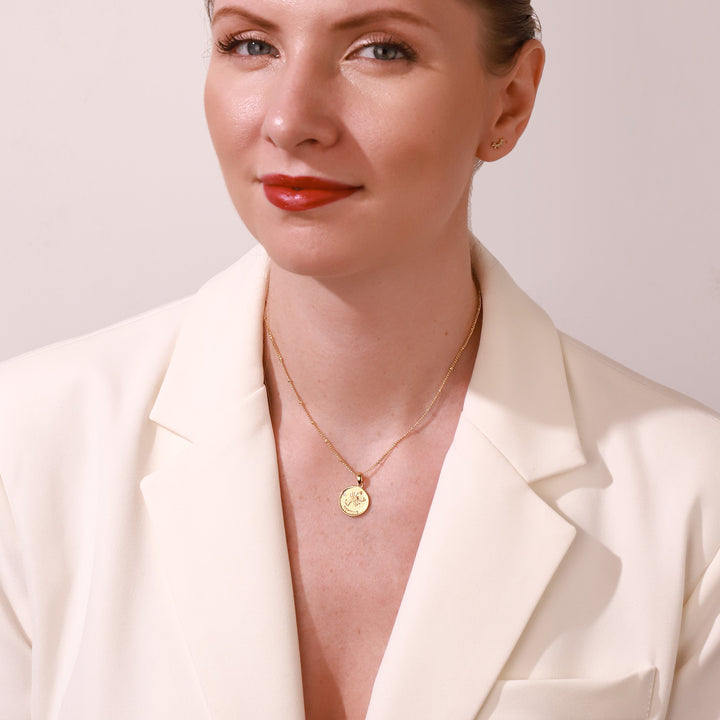Scorpio Constellation Coin Station Pendant Necklace