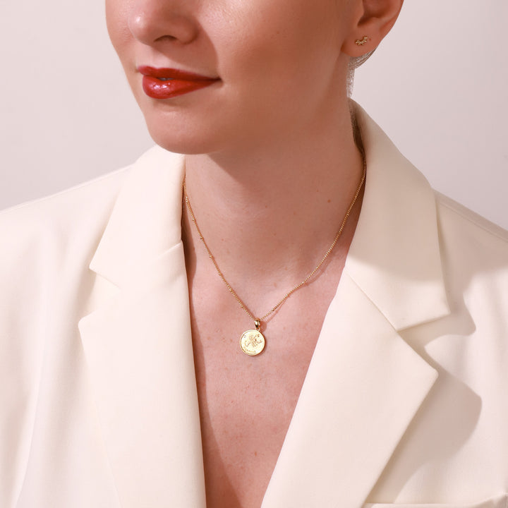 Scorpio Constellation Coin Chain Pendant Necklace