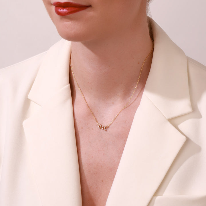 Sagittarius Constellation Diamond Pendant Chain Necklace