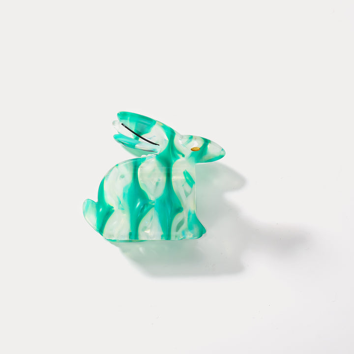 Green Rabbit Hair Clip