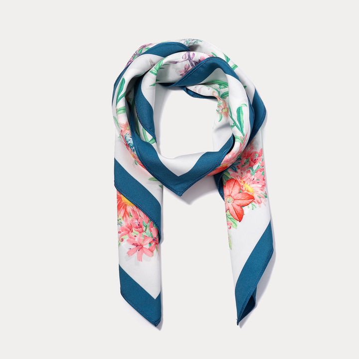 Blooming Square Silk Scarf