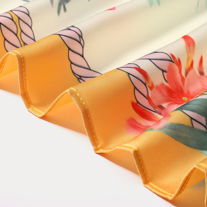 Blooming Square Neck Scarf