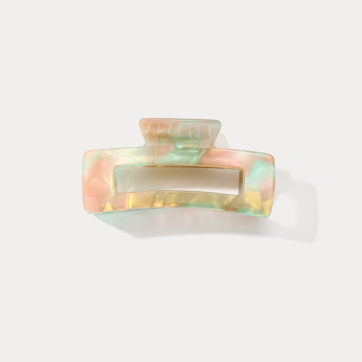 Colorblock Acetate Claw Clips