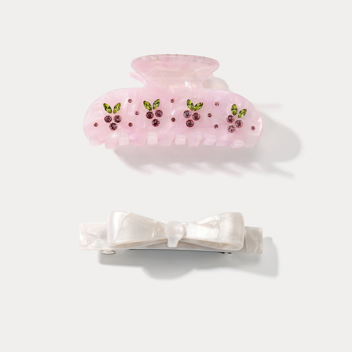 Selenichast Grape & Bow Tie Claw Clips
