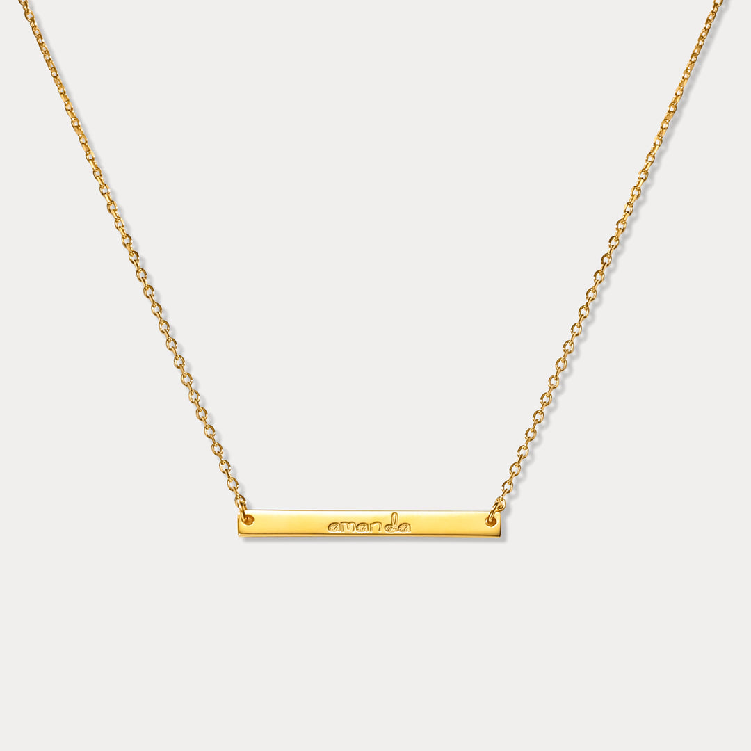 Selenichast custom name tag chain necklace