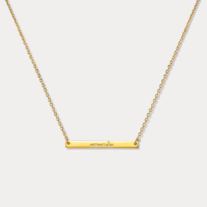 Selenichast custom name tag chain necklace