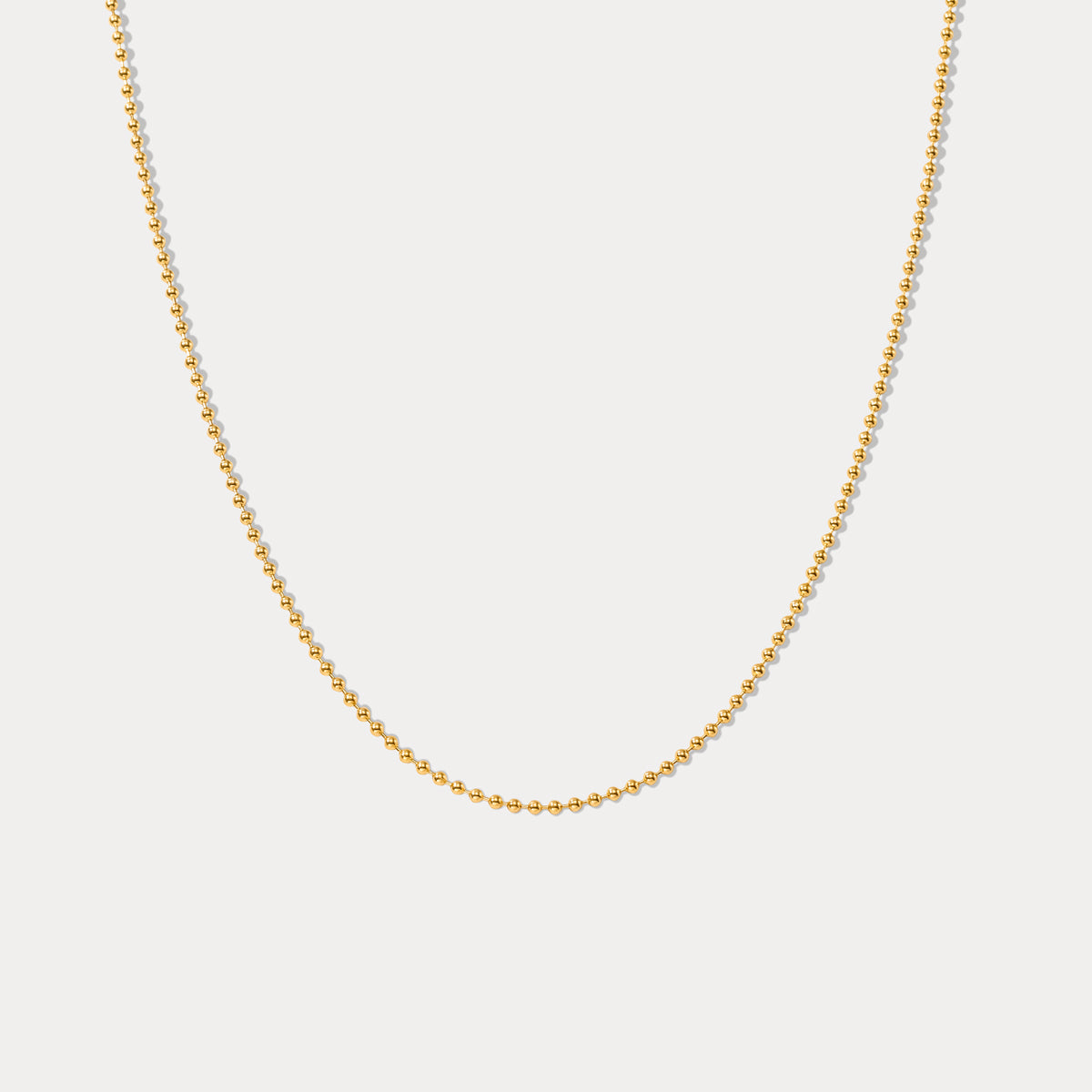 Selenichast simple gold little ball link necklace
