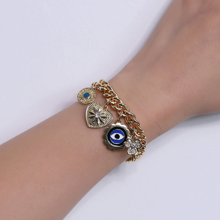 Gold Evil Eye Lucky Bracelet