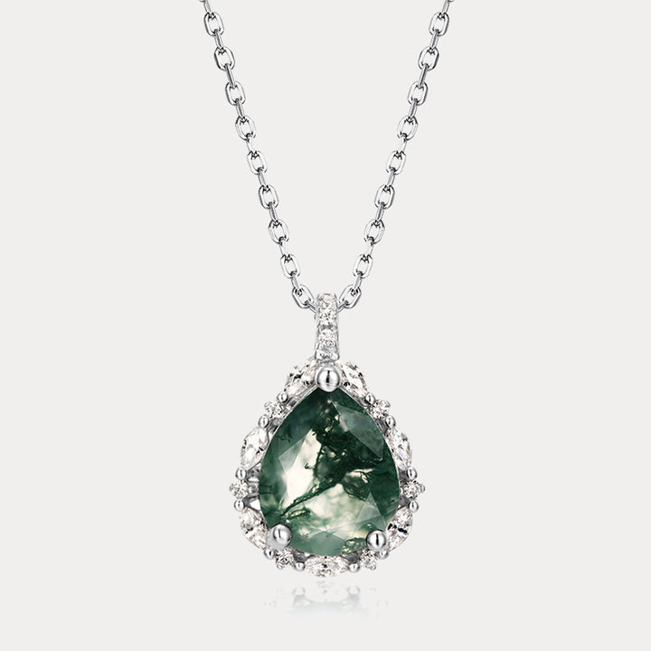 Selenichast Waterweed Agate Silver Necklace