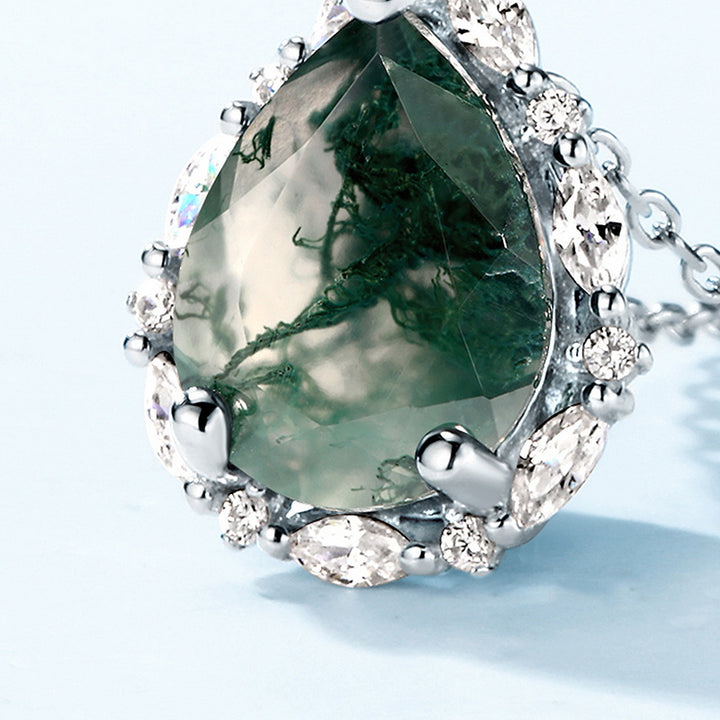 Selenichast Waterweed Agate Silver Necklace