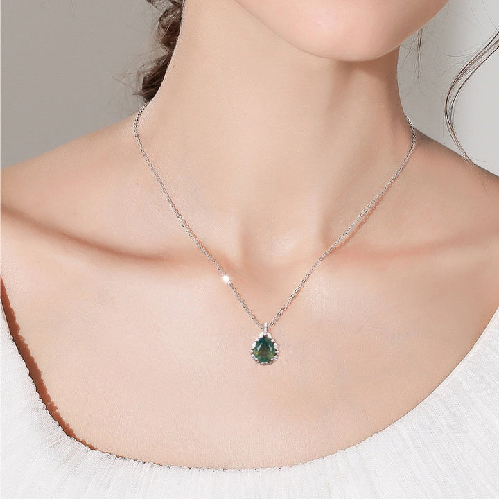 Selenichast Waterweed Agate Silver Necklace