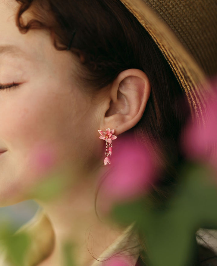 magnolia gold earrings