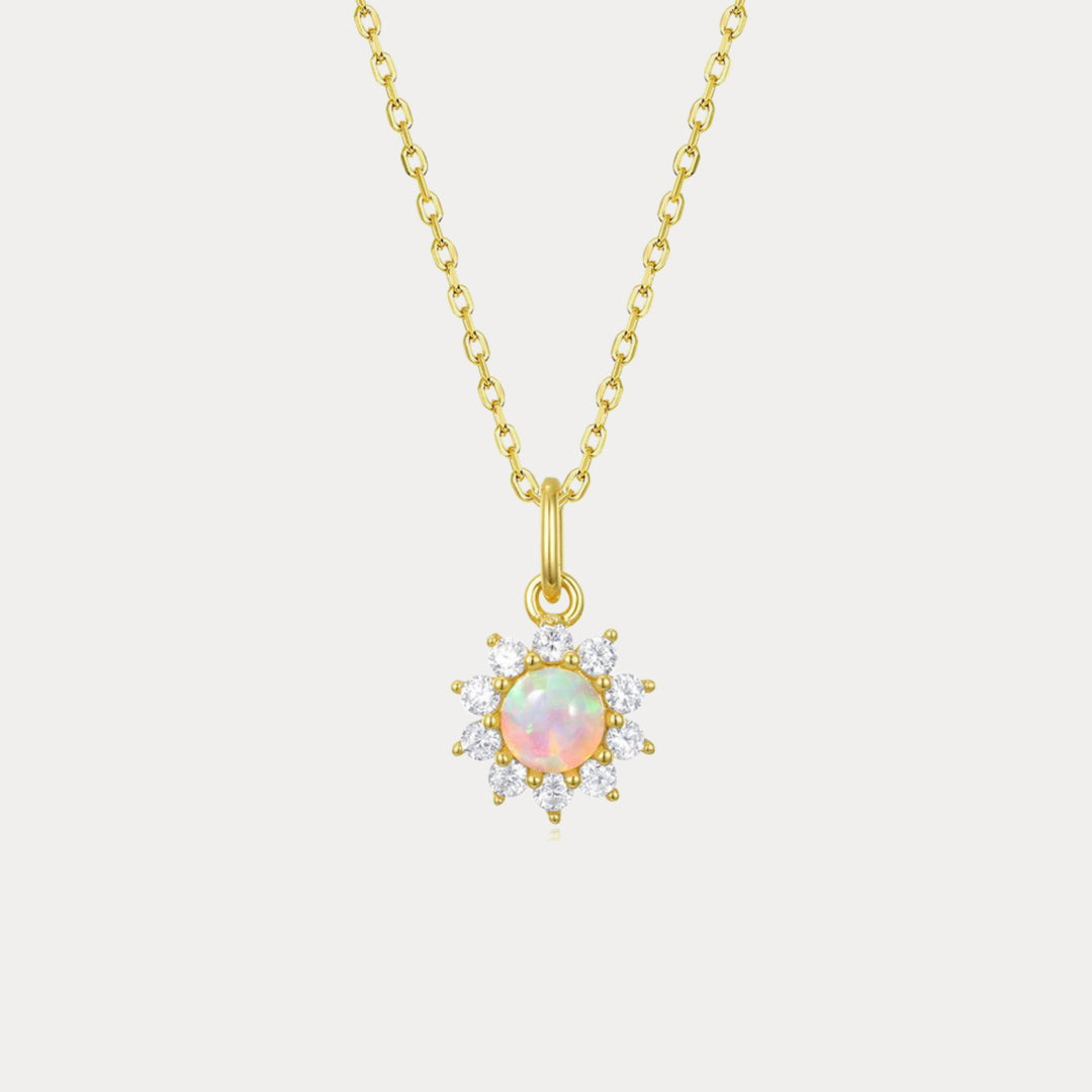 Opal Diamond Necklace