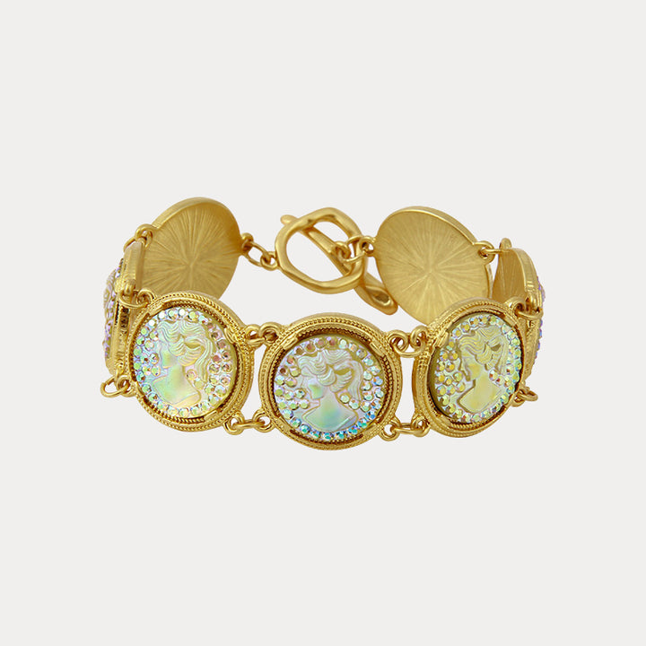 Vintage Cameo Gold Bracelet