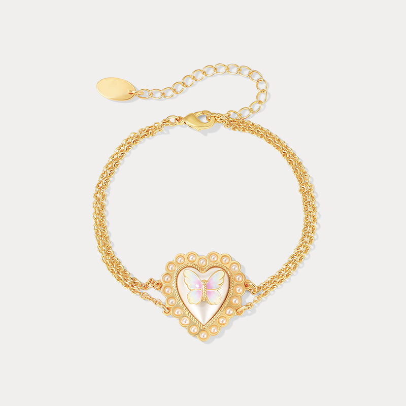 Selenichast Butterfly Heart Bracelet