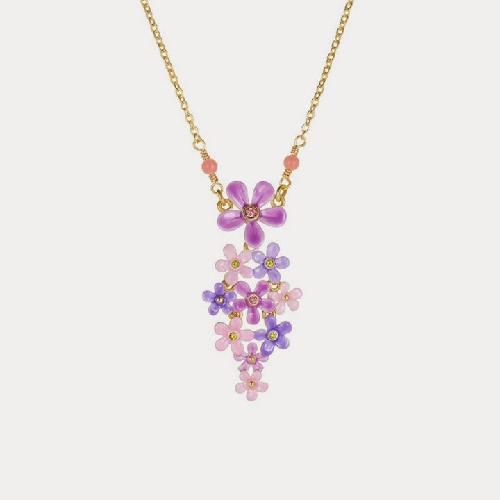 Selenichast forget me not flowers necklace