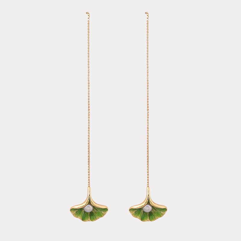 Selenichast Ginkgo Leaf Earrings
