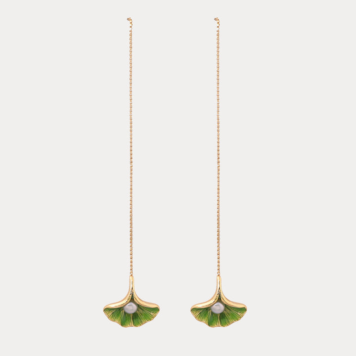 Selenichast Ginkgo Leaf Earrings
