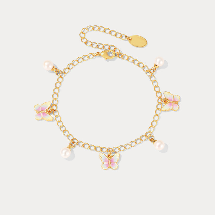 Selenichast Butterfly Enamel Bracelet