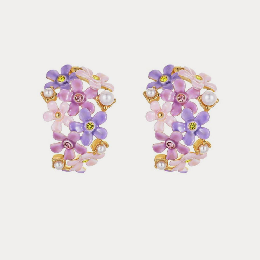 Selenichast forget me not flowers earrings