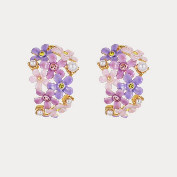 Selenichast forget me not flowers earrings