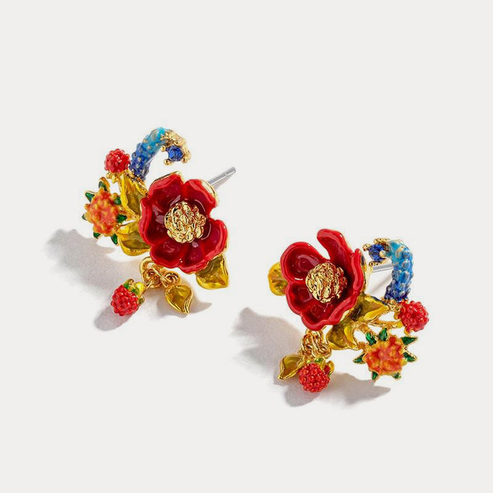 peony fashion earrings