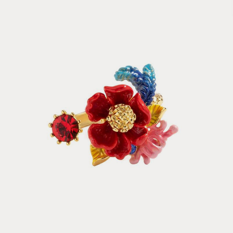 Selenichast gemstone flower ring