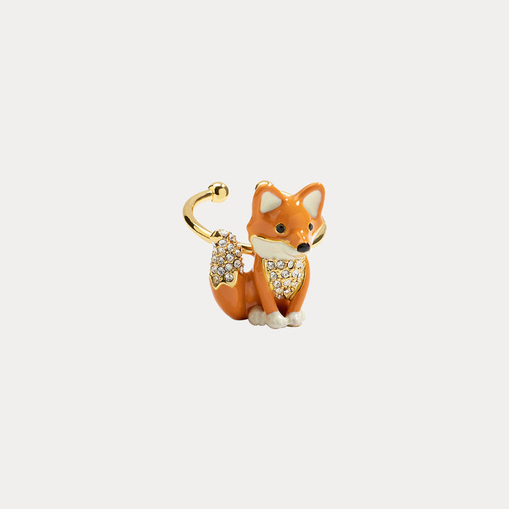 Enamel Fox Ring