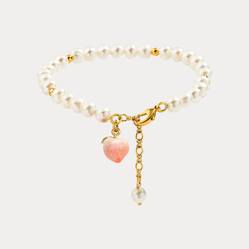 Selenichast Peach Pearl Bracelet