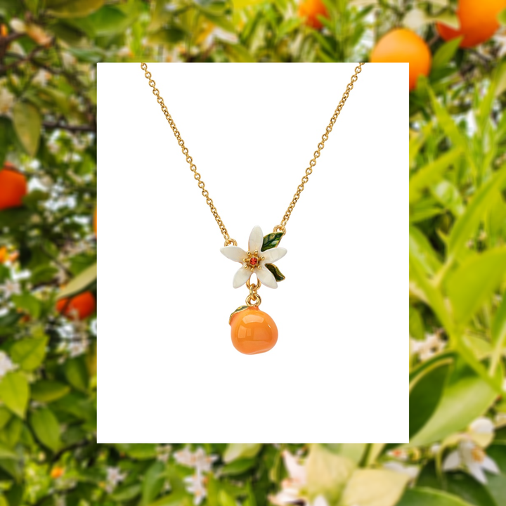 Gold Orange Necklace
