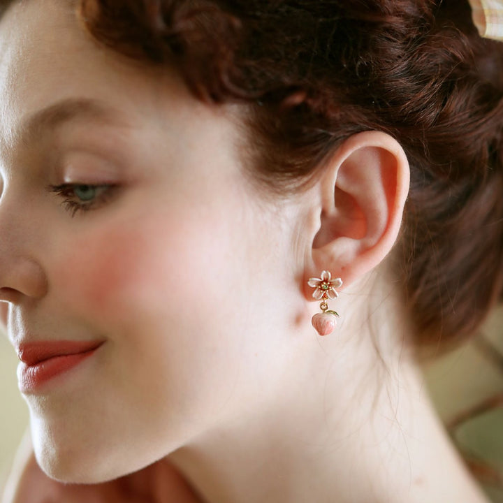 Gold Peach Earrings