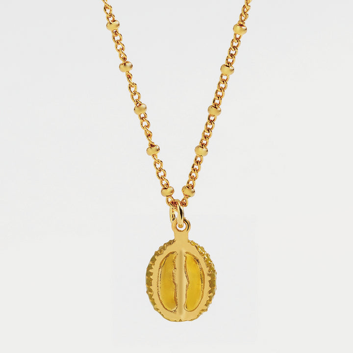 Durian Fruit Enamel Necklace