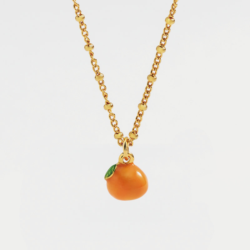 Selenichast fruit enamel necklace