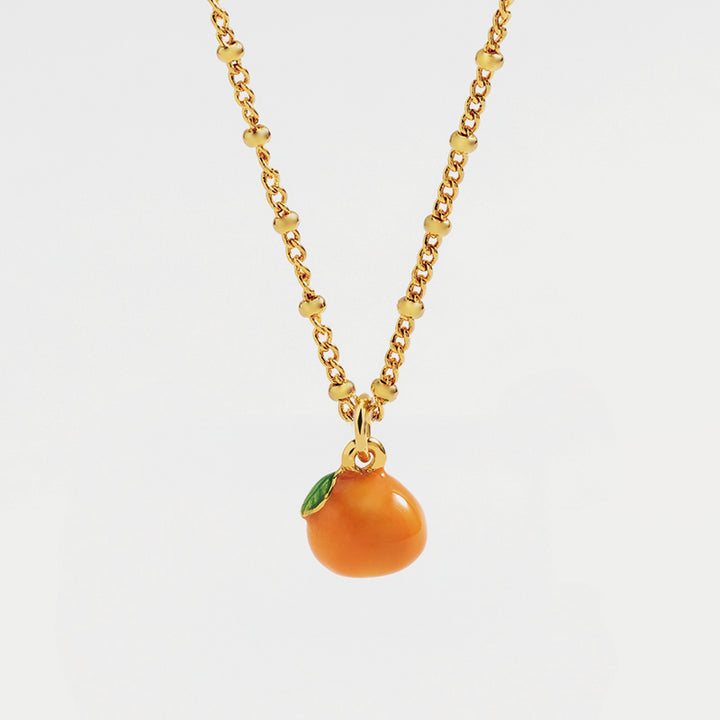 Selenichast fruit enamel necklace
