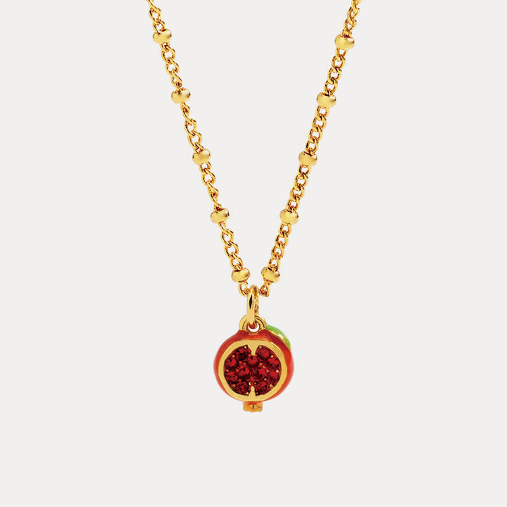 Selenichast Pomegranate Enamel Necklace